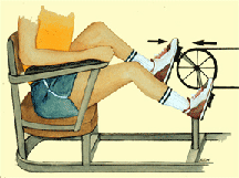 Diagram of resistance pedaling on bicycle